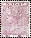 FindYourStampsValue: Great Britain (United Kingdom): Queen Victoria - Six Pence Lilac