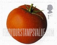 FindYourStampsValue: Great Britain (United Kingdom): Fruit and Vegetables - Tomato, Self-Adhesive Booklet Stamp