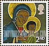 FindYourStampsValue: Great Britain (United Kingdom): Christmas - Madonna and Child in Artistic Style of Haiti, Self-Adhesive Stamp