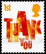 FindYourStampsValue: Great Britain (United Kingdom): Smilers - Thank You, Self-Adhesive Stamp