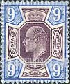 FindYourStampsValue: Great Britain (United Kingdom): King Edward VII - Nine Pence