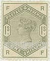 FindYourStampsValue: Great Britain (United Kingdom): Queen Victoria - One Shilling Green