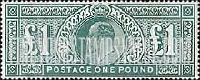 FindYourStampsValue: Great Britain (United Kingdom): King Edward VII - One Pound