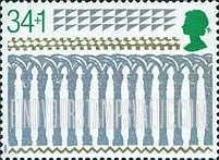 FindYourStampsValue: Great Britain (United Kingdom): Christmas, 800th Anniversary of Ely Cathedral - Arcade from West Transept