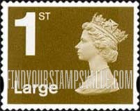 FindYourStampsValue: Great Britain (United Kingdom): Machin Definitives - Queen Elizabeth II, Self-Adhesive Booklet Stamp
