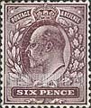 FindYourStampsValue: Great Britain (United Kingdom): King Edward VII - Six Pence