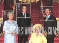 FindYourStampsValue: Great Britain (United Kingdom): Queen Mother's 100th Birthday, Souvenir Sheet of 4 Stamps