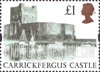 FindYourStampsValue: Great Britain (United Kingdom): Castles - Carrickfergus Castle