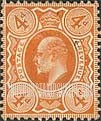 FindYourStampsValue: Great Britain (United Kingdom): King Edward VII - Four Pence