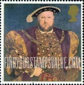 FindYourStampsValue: Great Britain (United Kingdom): King Henry VIII and His Six Wives - Henry VIII