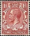 FindYourStampsValue: Great Britain (United Kingdom): King George V - Three Half Pence