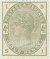 FindYourStampsValue: Great Britain (United Kingdom): Queen Victoria - Four Pence Green