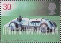 FindYourStampsValue: Great Britain (United Kingdom): Land Speed Records - Babs, John G. Parry Thomas, 1926, 171 mph.