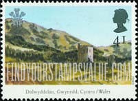 FindYourStampsValue: Great Britain (United Kingdom): Investiture of Prince of Wales, 25th Anniversary - Dolwyddelan, Gwynedd, Wales