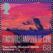 FindYourStampsValue: Great Britain (United Kingdom): Scottish Scenery - Papa Little, Shetland Islands