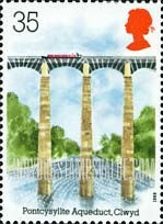FindYourStampsValue: Great Britain (United Kingdom): Industrial Archaeology - Pontcysyllte Aqueduct