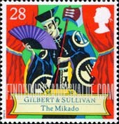 FindYourStampsValue: Great Britain (United Kingdom): Scenes from Comic Operas - The Mikado