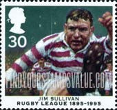 FindYourStampsValue: Great Britain (United Kingdom): Rugby League, Centenary - Jim Sullivan