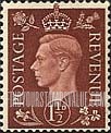 FindYourStampsValue: Great Britain (United Kingdom): King George VI - Three Half Pence