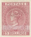 FindYourStampsValue: Great Britain (United Kingdom): Queen Victoria - Five Shillings Rose
