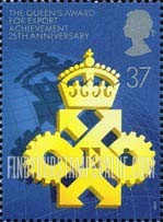 FindYourStampsValue: Great Britain (United Kingdom): 25th Anniversary of the Queen's Awards for Export Achievement