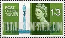 FindYourStampsValue: Great Britain (United Kingdom): Opening of the Post Office Tower - Post Office Tower and Nash Terrace, Regents Park