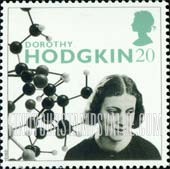 FindYourStampsValue: Great Britain (United Kingdom): 20th Century Women of Achievement - Dorothy Hodgkin, Chemist