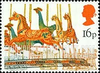 FindYourStampsValue: Great Britain (United Kingdom): British Fairs - Merry-go-round