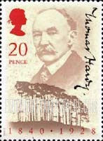 FindYourStampsValue: Great Britain (United Kingdom): Thomas Hardy, Writer and Clyffe Clump, Dorset