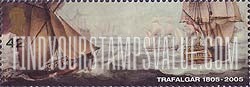 FindYourStampsValue: Great Britain (United Kingdom): Battle of Trafalgar, Bicentenary - Ships in Battle