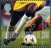 FindYourStampsValue: Great Britain (United Kingdom): Body & Bone - Soccer Players, Hampden Park Project, Glasgow