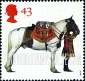 FindYourStampsValue: Great Britain (United Kingdom): All the Queen's Horses - Carriage Horse from Royal Mews