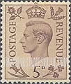 FindYourStampsValue: Great Britain (United Kingdom): King George VI - Five Pence
