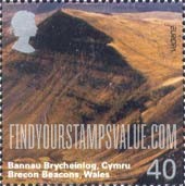 FindYourStampsValue: Great Britain (United Kingdom): Wales Scenery - Brecon Beacons National Park