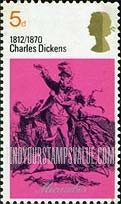 FindYourStampsValue: Great Britain (United Kingdom): Literary Anniversaries - Mr. and Mrs. Micawber ("David Copperfield," by Charles Dickens)