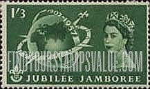 FindYourStampsValue: Great Britain (United Kingdom): World Scout Jubilee Jamboree - Globe Encircled by Compass