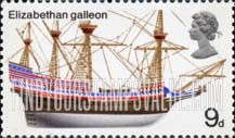 FindYourStampsValue: Great Britain (United Kingdom): British Ships - Elizabethan Galleon