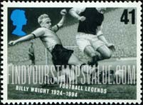 FindYourStampsValue: Great Britain (United Kingdom): European Soccer Championships, Legendary Players - Billy Wright