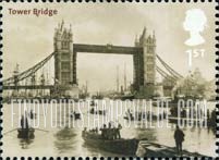 FindYourStampsValue: Great Britain (United Kingdom): Thames River Bridges in London - Tower