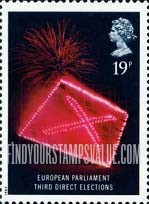 FindYourStampsValue: Great Britain (United Kingdom): Fireworks - "X" on Ballot