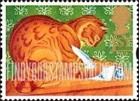 FindYourStampsValue: Great Britain (United Kingdom): Greetings, Messages - Orlando, the Marmalade Cat, Booklet Stamp