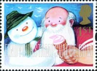 FindYourStampsValue: Great Britain (United Kingdom): Greetings, Children's Characters - Father Christmas, Snowman