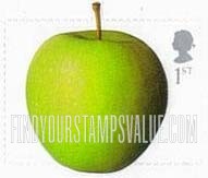 FindYourStampsValue: Great Britain (United Kingdom): Fruit and Vegetables - Apple, Self-Adhesive Booklet Stamp