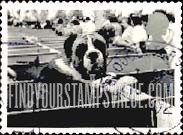 FindYourStampsValue: Great Britain (United Kingdom): Dogs and Cats - Dog looking over Carrel, Self-Adhesive Booklet Stamp