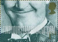 FindYourStampsValue: Great Britain (United Kingdom): Famous Smiles - Stan Laurel, Booklet Stamp