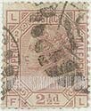 FindYourStampsValue: Great Britain (United Kingdom): Queen Victoria - Two Pence Half Penny Claret