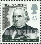 FindYourStampsValue: Great Britain (United Kingdom): Pioneers of Communication - Hill as Older Man, Design A1