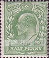 FindYourStampsValue: Great Britain (United Kingdom): King Edward VII - Half Penny
