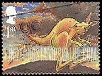 FindYourStampsValue: Great Britain (United Kingdom): Just So Stories, by Rudyard Kipling, Centenary - The Sing-song of Old Man Kangaroo, Booklet Self-Adhesive Stamp
