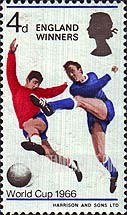 FindYourStampsValue: Great Britain (United Kingdom): England's Victory in the World Soccer Cup Championship - Soccer Players